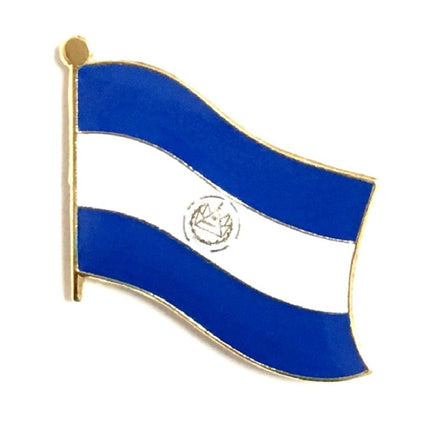 El Salvador World Flag Lapel Pin  - Single