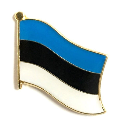 Estonia World Flag Lapel Pin  - Single