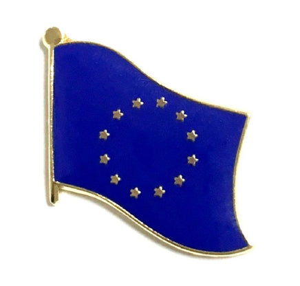 European Union World Flag Lapel Pin  - Single