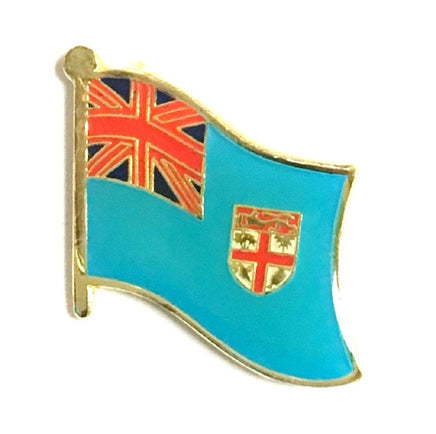 Fiji World Flag Lapel Pin  - Single