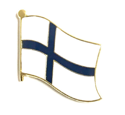 Finland World Flag Lapel Pin  - Single