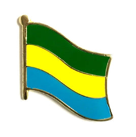 Gabon World Flag Lapel Pin  - Single
