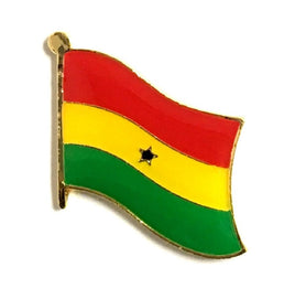 Ghana World Flag Lapel Pin  - Single