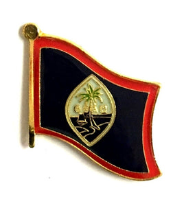 Guam World Flag Lapel Pin  - Single