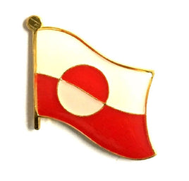 Greenland World Flag Lapel Pin  - Single