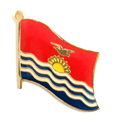 Kiribati World Flag Lapel Pin  - Single
