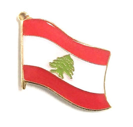 Lebanon World Flag Lapel Pin  - Single