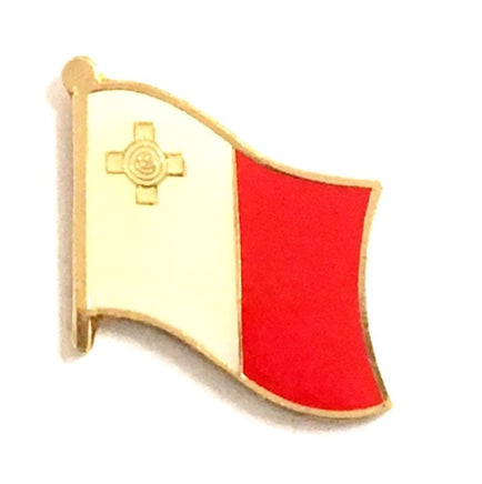 Malta World Flag Lapel Pin  - Single