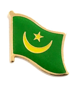 Old Mauritania World Flag Lapel Pin  - Single