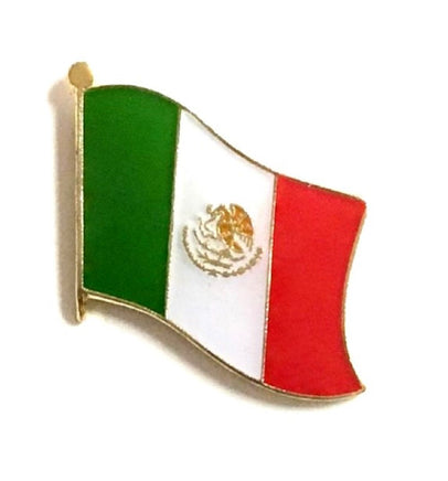 Mexico World Flag Lapel Pin  - Single
