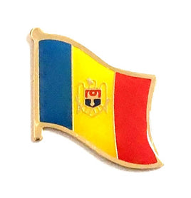 Moldova World Flag Lapel Pin  - Single