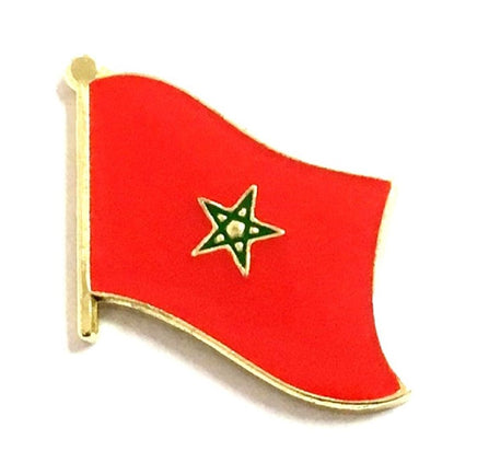 Morocco World Flag Lapel Pin  - Single