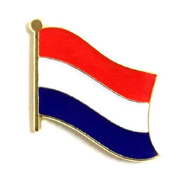 Netherlands World Flag Lapel Pin  - Single