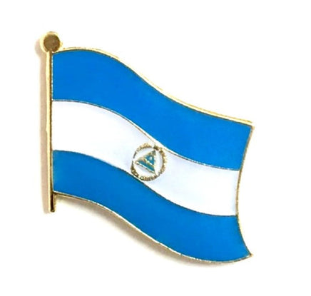 Nicaragua World Flag Lapel Pin  - Single