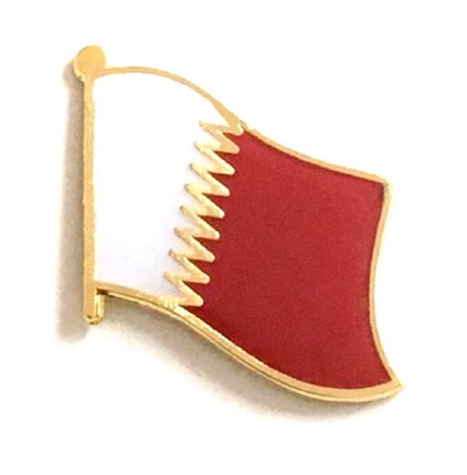 Qatar World Flag Lapel Pin  - Single