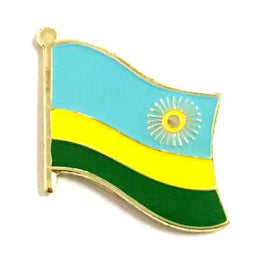 Rwanda World Flag Lapel Pin  - Single