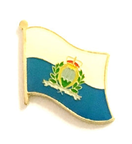 San Marino World Flag Lapel Pin  - Single