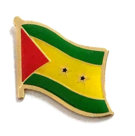 Sao Tome World Flag Lapel Pin  - Single
