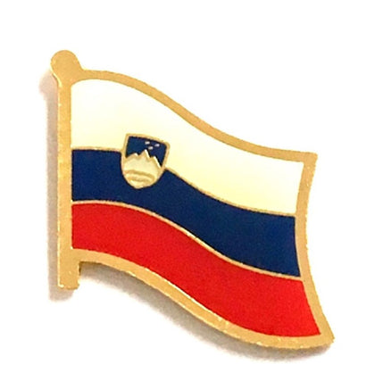 Slovenia World Flag Lapel Pin  - Single