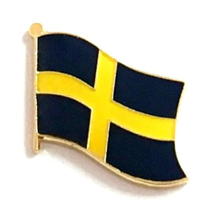 Sweden World Flag Lapel Pin  - Single