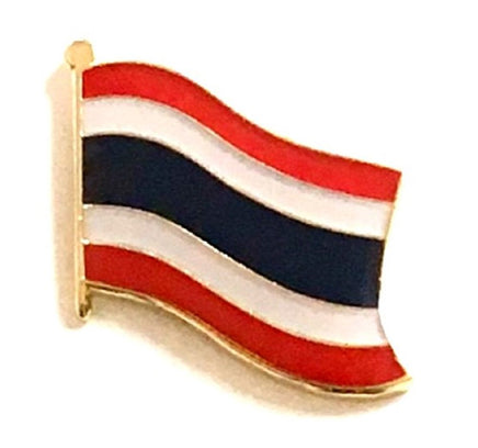 Thailand World Flag Lapel Pin  - Single
