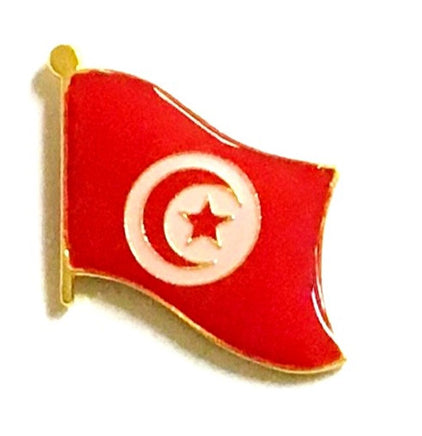 Tunisia World Flag Lapel Pin  - Single