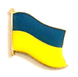 Ukraine World Flag Lapel Pin  - Single