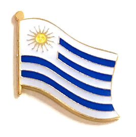Uruguay World Flag Lapel Pin  - Single