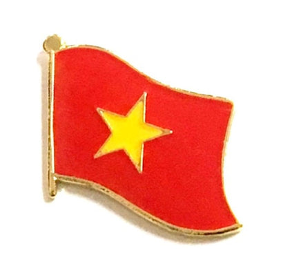 Vietnam World Flag Lapel Pin  - Single