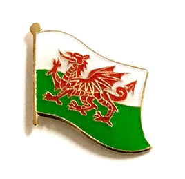 Wales World Flag Lapel Pin  - Single