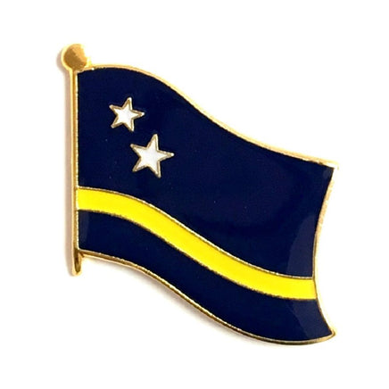 Curacao World Flag Lapel Pin  - Single