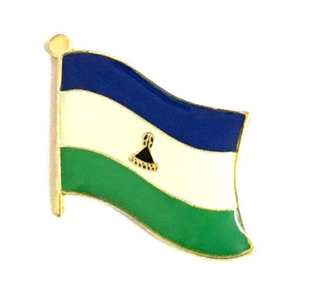 Lesotho World Flag Lapel Pin - Single