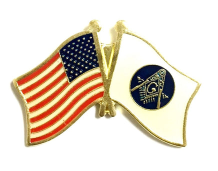 Masonic Double Flag Lapel Pin