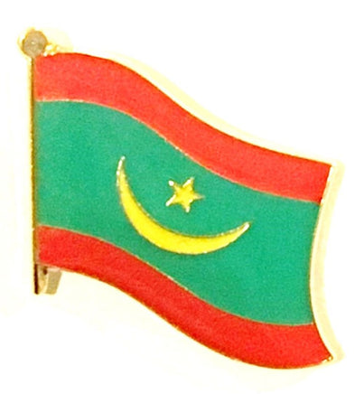 Mauritania World Flag Lapel Pins - Single