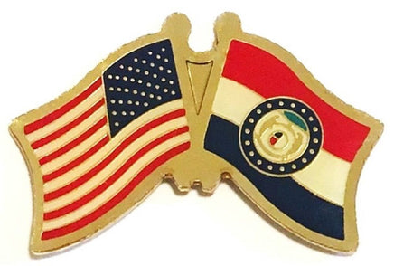 Missouri Flag Lapel Pin - Double