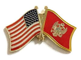Montenegro World Flag Lapel Pin - Double