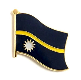 Nauru World Flag Lapel Pin - Single