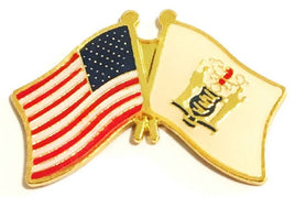 New Jersey Flag Lapel Pin - Double