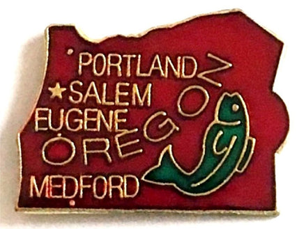 Oregon Map Pin - RED