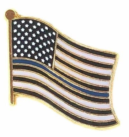 Police Memorial Flag Lapel Pin - Single