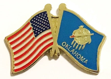 Oklahoma Flag Lapel Pin - Double