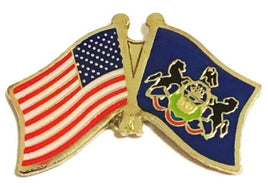 Pennsylvania Flag Lapel Pin - Double