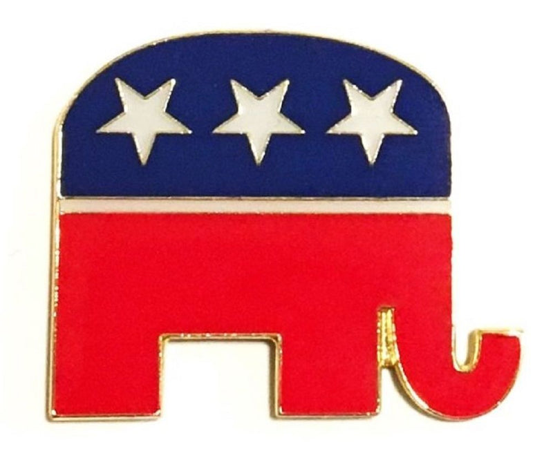 Republican Elephant Lapel Pin, Republican pins | World Flag Pins