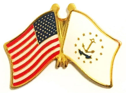 Rhode Island Flag Lapel Pin - Double