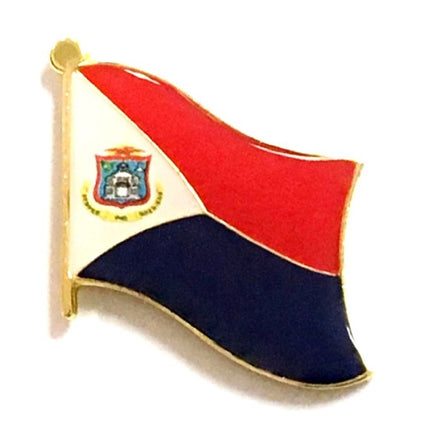 Saint Martin World Flag Lapel Pin - Single