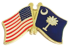 South Carolina Flag Lapel Pin - Double