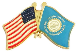 South Dakota Flag Lapel Pin - Double