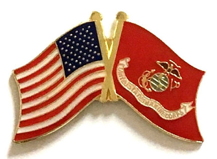 US Marine Corps Lapel Pin - Double 