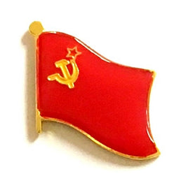 USSR World Flag Lapel Pin - Single