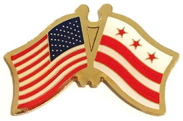 Washington DC Flag Lapel Pin - Double